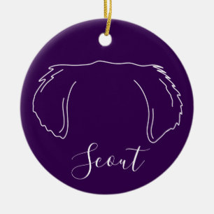 Golden Retriever Ornament (Paw Prints)