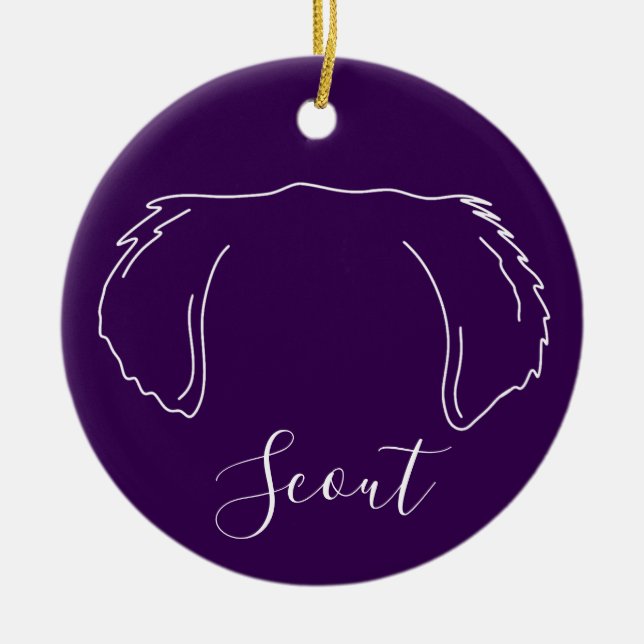 Golden Retriever Ornament (Paw Prints) (Front)