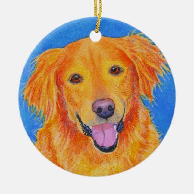 Golden Retriever Ornament - "Sydney" (Front)