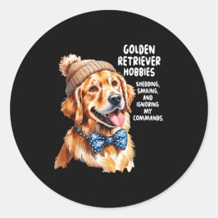 Golden Retriever Outfit Idea For Women &amp; Retri Classic Round Sticker