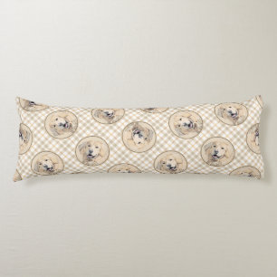 Golden Retriever Painting Cute Original Dog Art Body Pillow