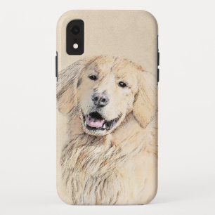 Golden Retriever Painting - Cute Original Dog Art iPhone XR Case