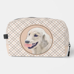 Golden Retriever Painting Cute Original Dog Art Dopp Kit