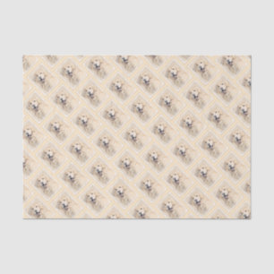 Golden Retriever Painting - Cute Original Dog Art Tissue Paper