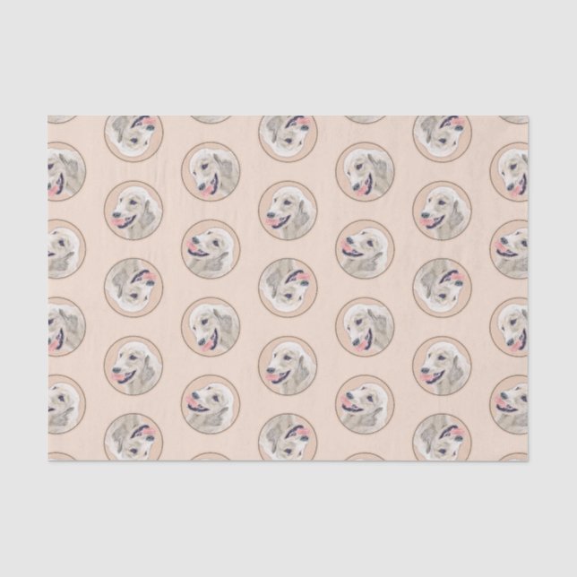 Golden Retriever Painting Cute Original Dog Art Tissue Paper (Front)
