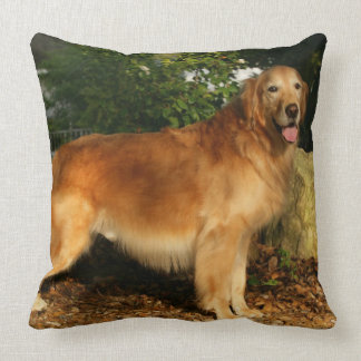 Golden Retriever Panting Throw Pillow