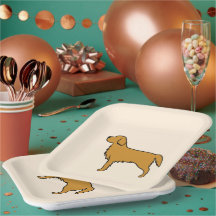 Golden Retriever Party Plates