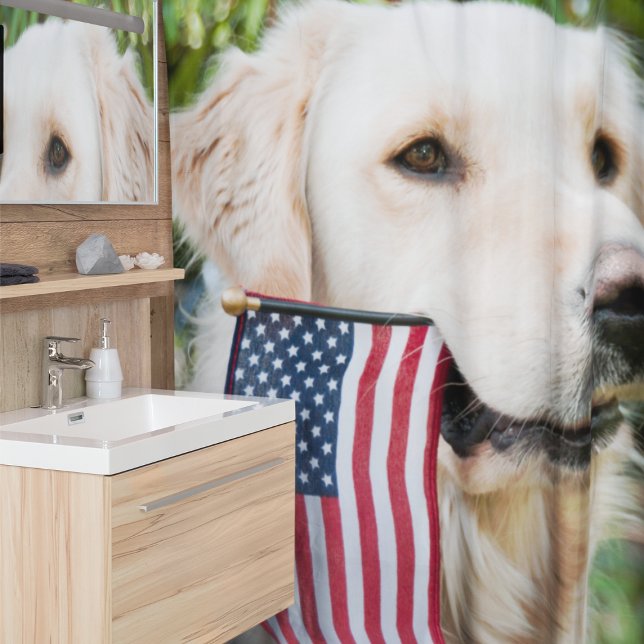 Golden Retriever Patriotique Douche Chien rideau (Créateur téléchargé)