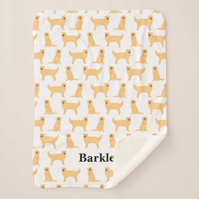 Golden Retriever Personalized Blanket - Dog (Front)
