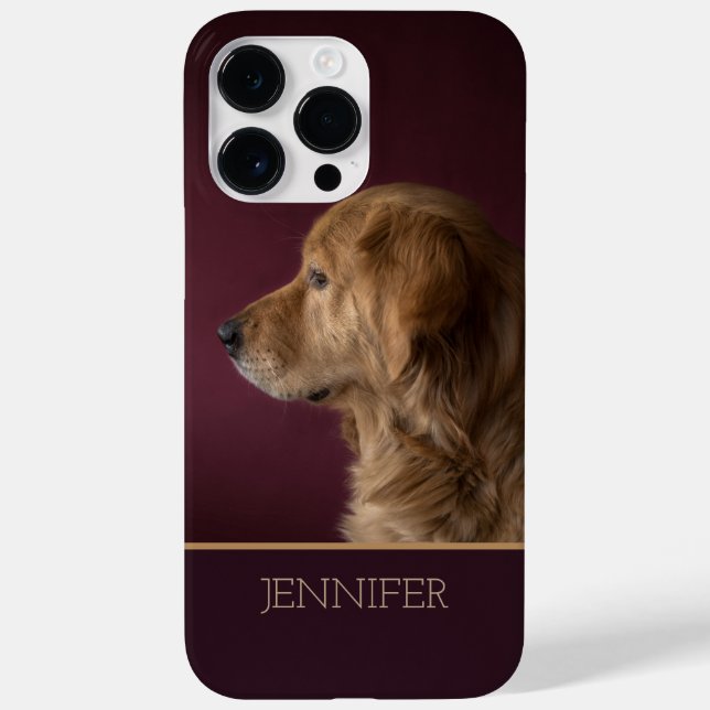 Golden Retriever Personalized Name | Dog Case-Mate iPhone Case (Back)