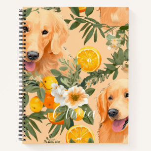  Golden Retriever Personalized Puppy Dog  Notebook