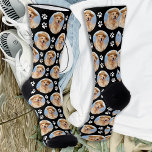 Golden Retriever Pet Photo Paw Prints Dog Lover Socks<br><div class="desc">Say you love your Golden Retriever, without saying you love your Golden Retriever!! Surprise your favourite Golden Retriever lover whether it's a birthday, Mothers Day, , Fathers day or Christmas with these super cute pet photo all over print socks. This novelty dog photo socks are perfect for Golden Retriever Dad's...</div>