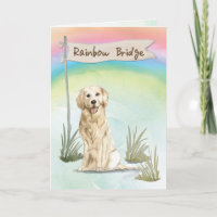 Golden Retriever Pet Sympathy Over Rainbow Bridge