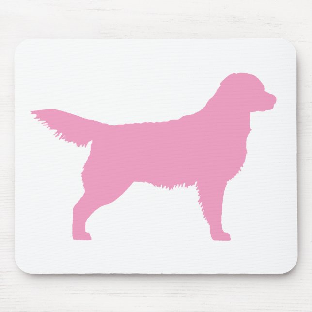 Golden Retriever (pink) Mouse Pad (Front)