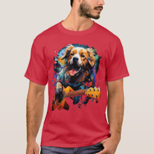 Golden Retriever Playing Guitar T-Shirt
