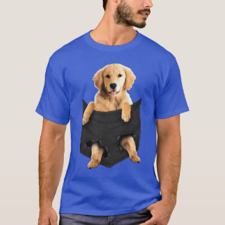 Golden Retriever Pocket Mid Classic dogs retro ret T-Shirt