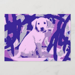 Golden Retriever Pop Art Invitation