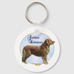 Golden Retriever Portrait  Keychain
