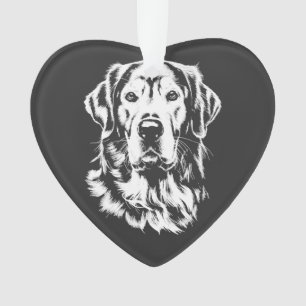 Golden Retriever Portrait Minimalist Apparel Ornament