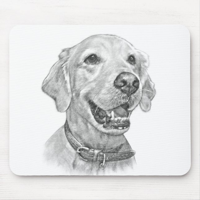 Golden Retriever Portrait Mouse Pad (Front)