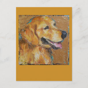 Golden Retriever post card