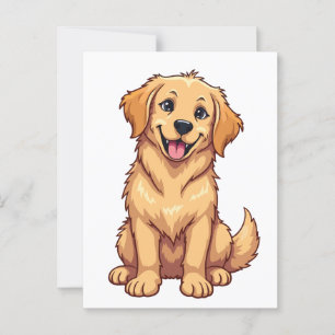 Golden Retriever  Postcard