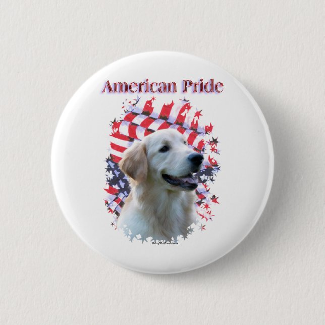 Golden Retriever Pride - Button (Front)