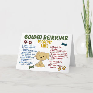 Golden Retriever Property Laws 4 Card