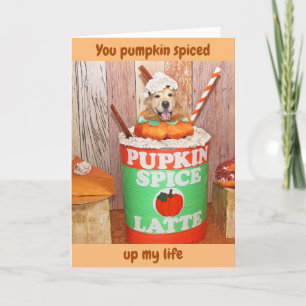Golden Retriever Pumpkin Spice Latte Thank You