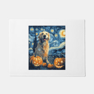 Golden Retriever Pumpkin Starry Night Dog Mom Van  Doormat