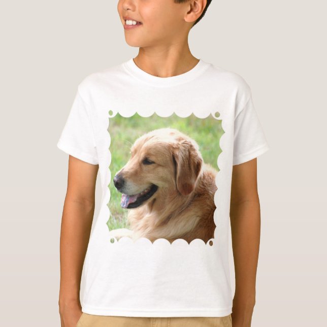 Golden Retriever Pup Kid's T-Shirt (Front)