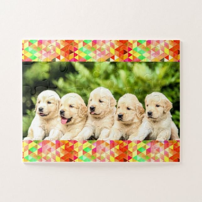 Golden Retriever Puppies, 30pcs, kids, Jigsaw Puzzle (Horizontal)