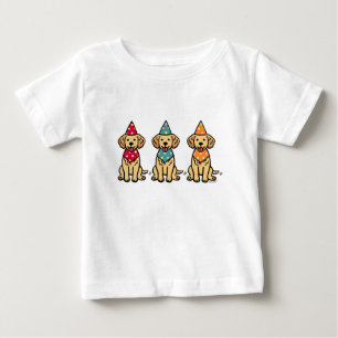 Golden Retriever Puppies Birthday Baby T-Shirt