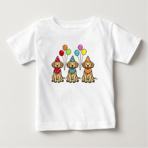 Golden Retriever Puppies Birthday Baby T-Shirt