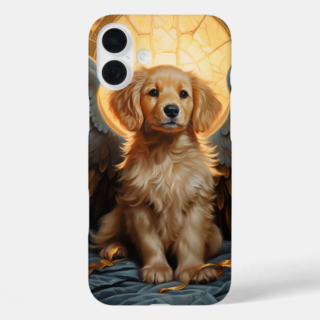 Golden Retriever puppy Angel Case-Mate iPhone Case (Back)