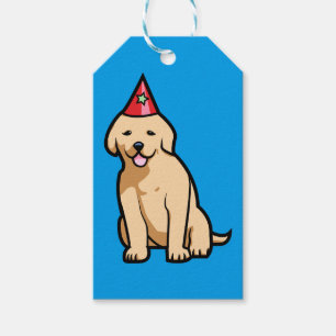 Golden Retriever Puppy Birthday Gift Tags