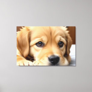 Golden Retriever Puppy Canvas Print