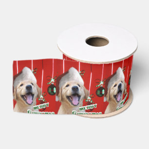 Golden Retriever Puppy Christmas Grosgrain Ribbon