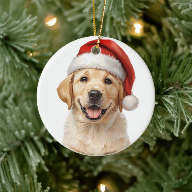 Golden Retriever Puppy Christmas Tree Ornament (Tree)