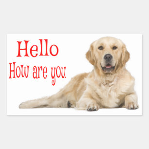 Golden Retriever Puppy Dog - Hello Love Sticker