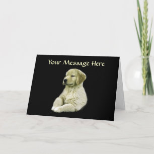 Golden Retriever Puppy Greeting Card