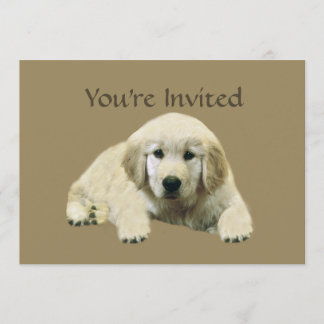 Golden Retriever Puppy Invitation