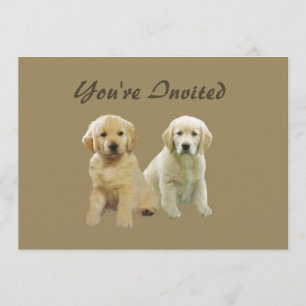 Golden Retriever Puppy Invitation