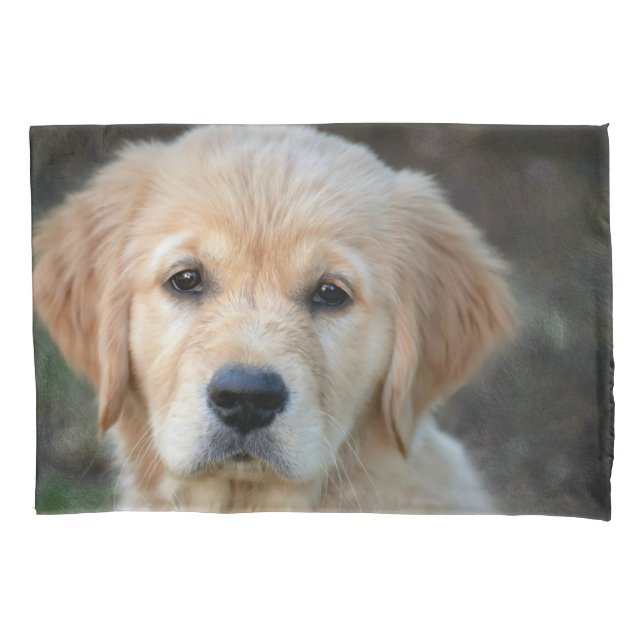 Golden Retriever Puppy Pillowcase (Front)