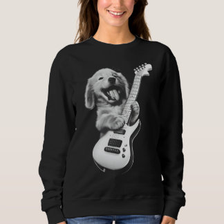 Golden Retriever Puppy Playing Guitar - Funny Guit Sweatshirt