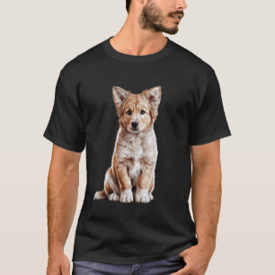 Golden Retriever Puppy Sketch Drawing Art Dog Love T-Shirt