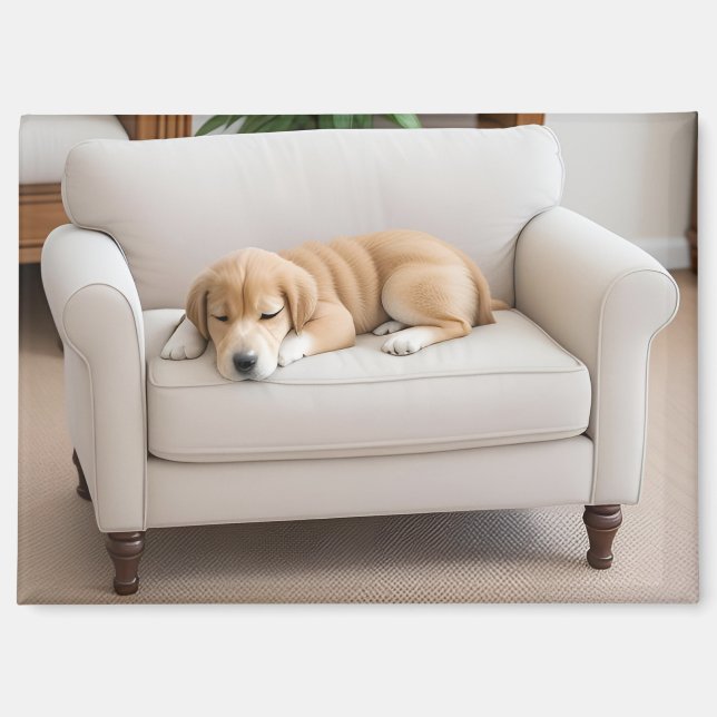 Golden Retriever Puppy Sleeping Magnet (Front)