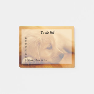 Golden Retriever Puppy To Do List Post-it Notes