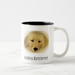 Golden Retriever Puppy Two-Tone Coffee Mug