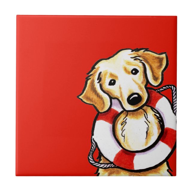 Golden Retriever Rescue Tile (Front)